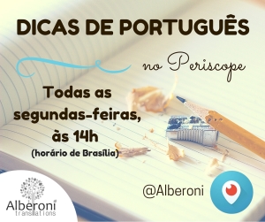 Dicas de Português no Periscope!